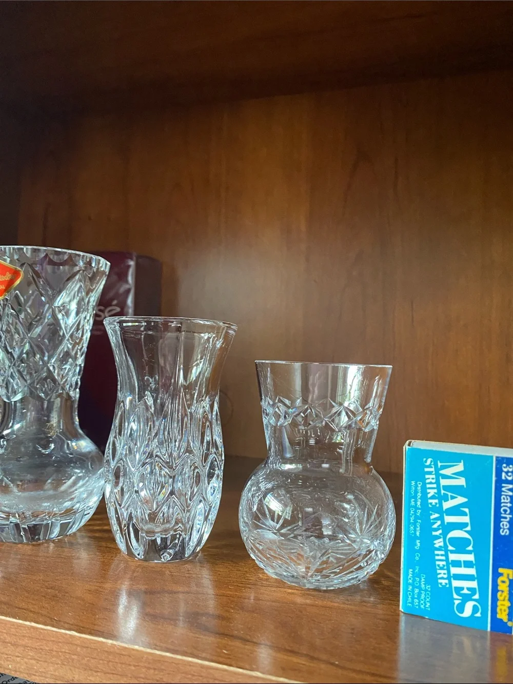 Vintage miniature crystal vases 3,